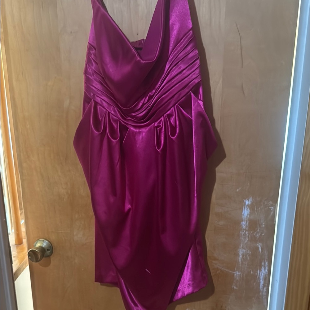 Torrid Magenta Satin Dress